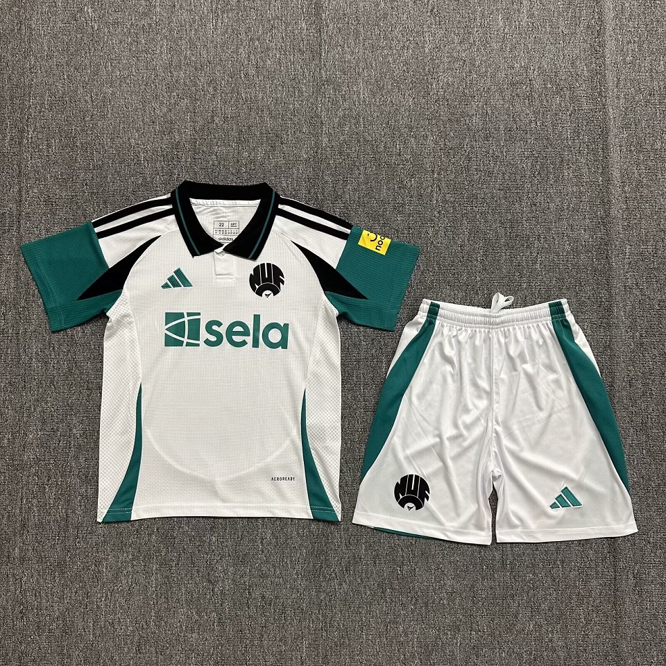 Kids-Newcastle 24/25 Third White Soccer Jersey